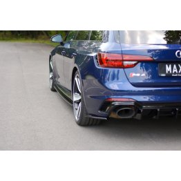 Накладки сплиттеры на пороги на Audi RS4 B9